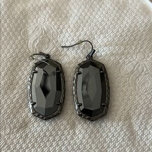 Kendra Scott Black Faceted Earrings